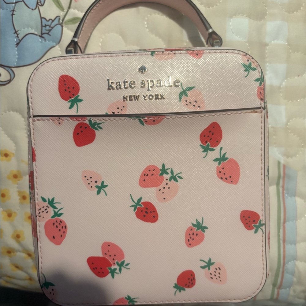 Kate Spade Pink Mini Bag with Strawberry Print